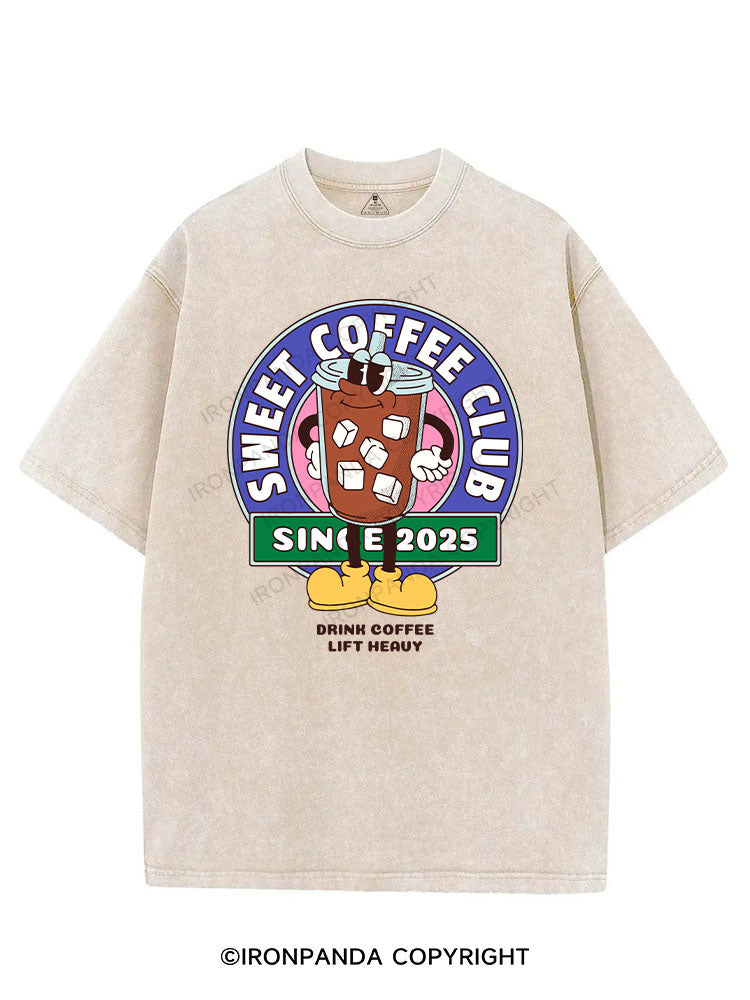 SWEET COFFEE CLUB DRINK COFFEE LIFT HEAVY VINTAGE GYM SHIRT