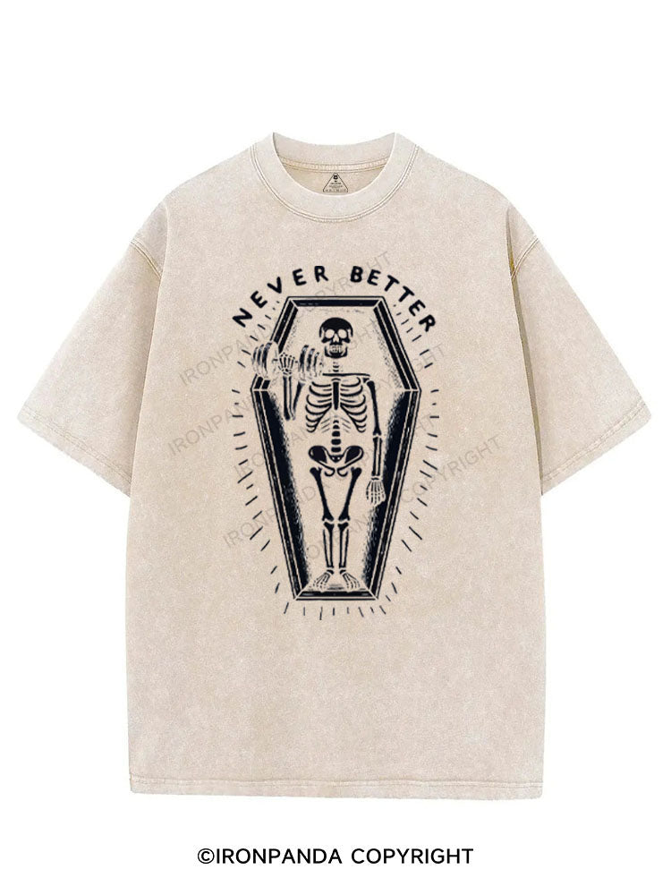 NEVER BETTER VINTAGE GYM SHIRT