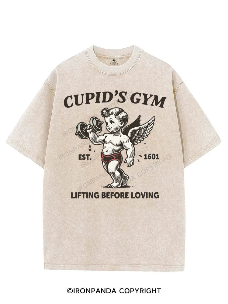 CUPID'S GYM LIFTING BEFORE LOVING VINTAGE GYM SHIRT