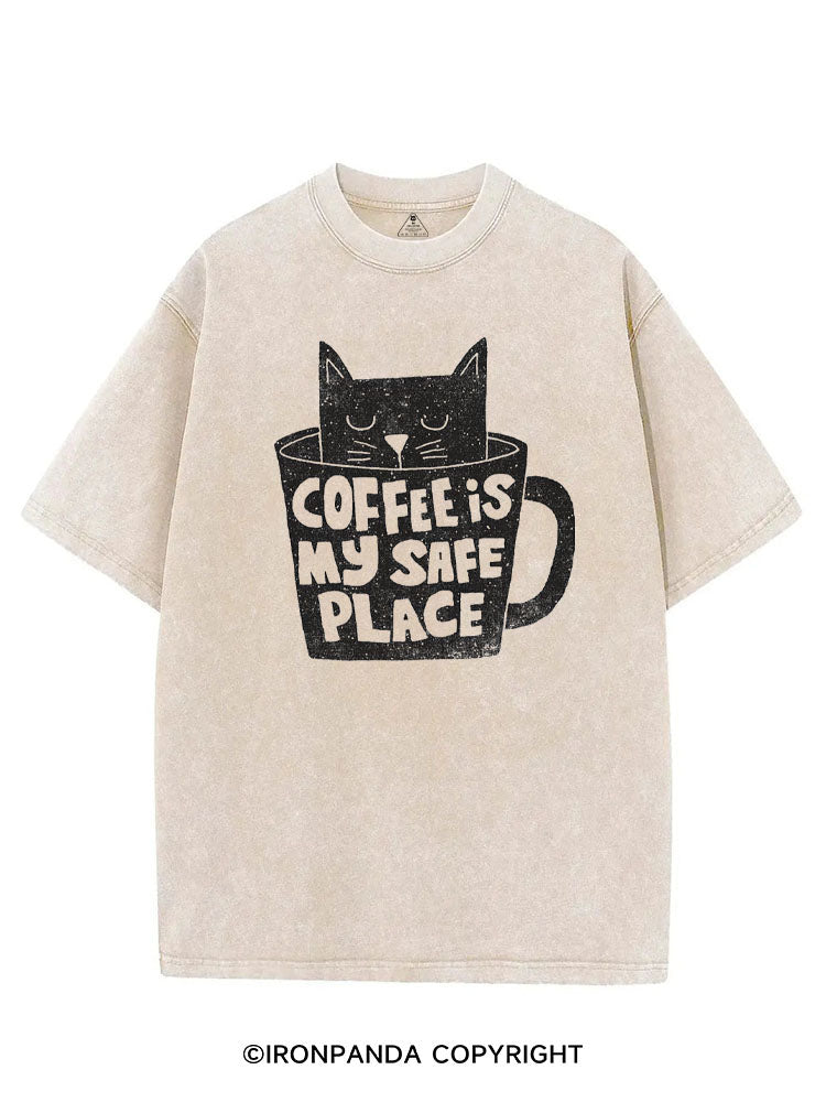 COFFEE IS MY SAFE PLACE VINTAGE GYM SHIRT