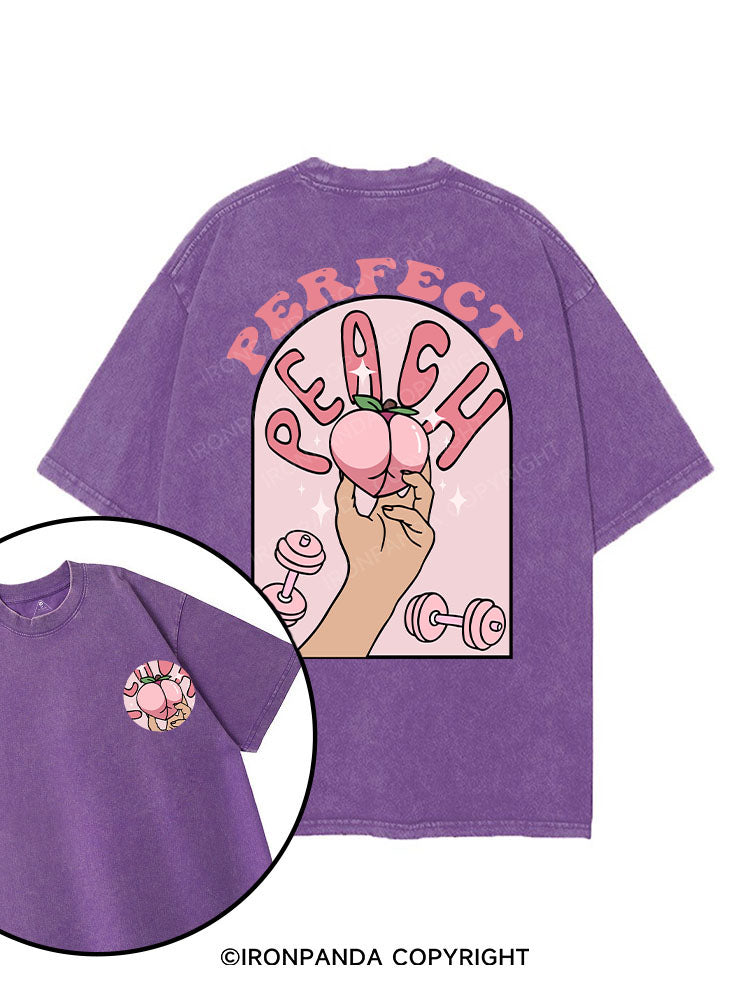 perfect peach printed Gym Shirt