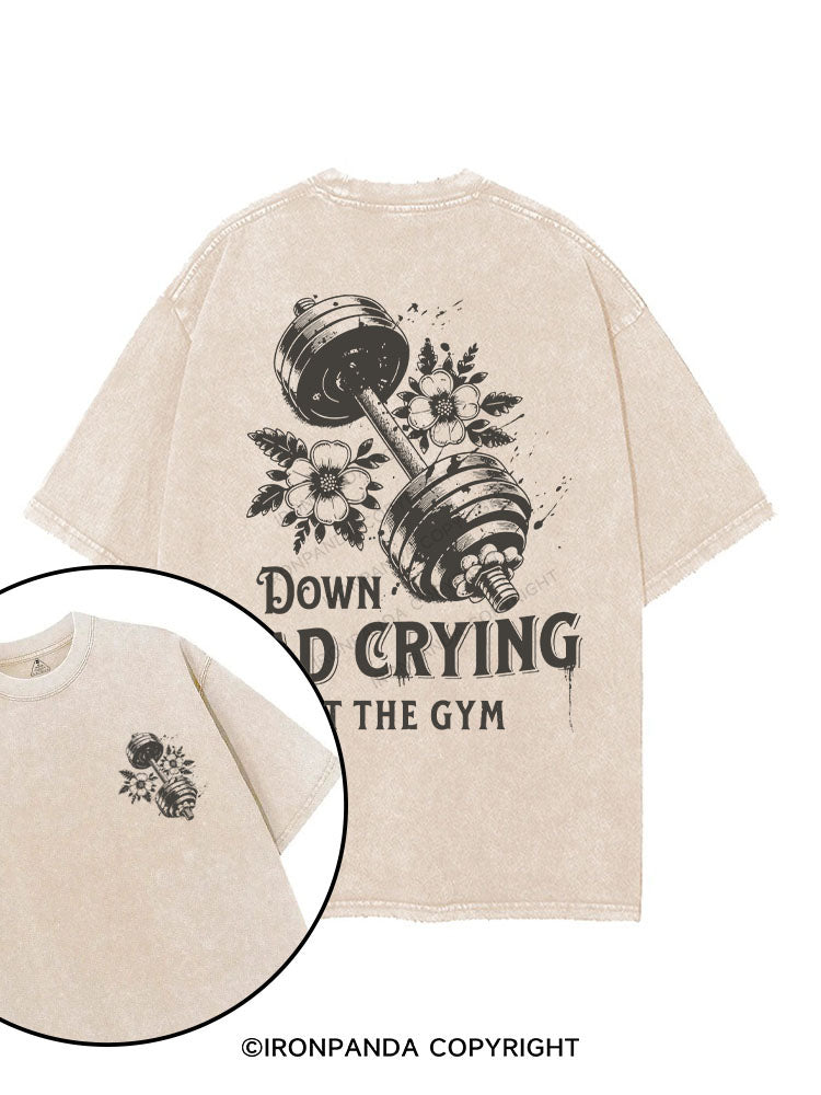 Down Bad Crying At The Gym printed Gym Shirt