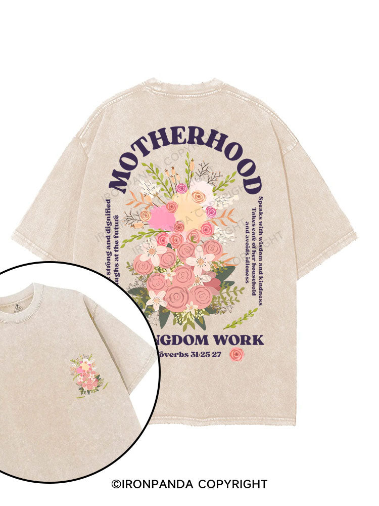 MOTHERHOOD IS KINGDOM WORK printed Gym Shirt