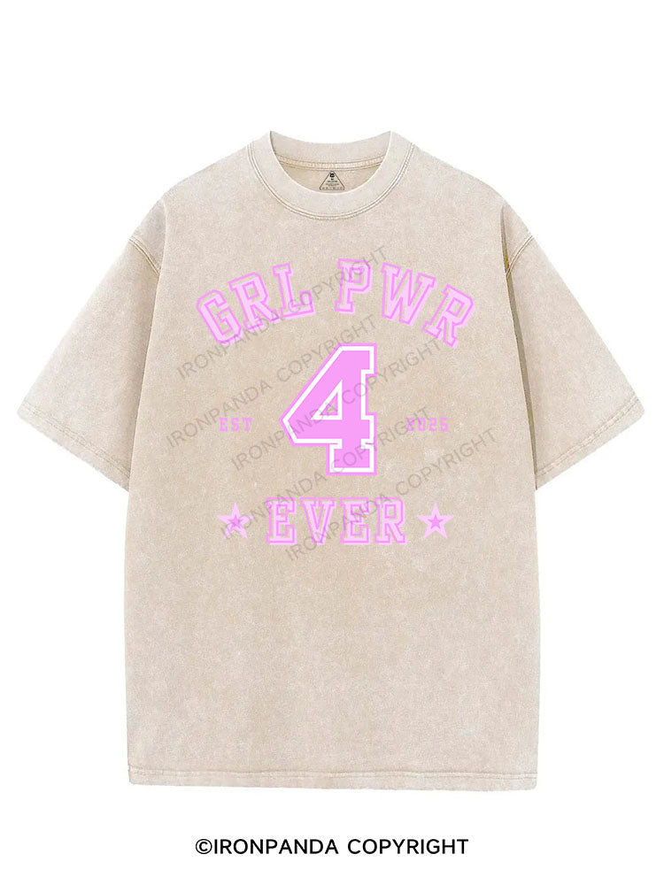 GRL PWR 4 EVER VINTAGE GYM SHIRT