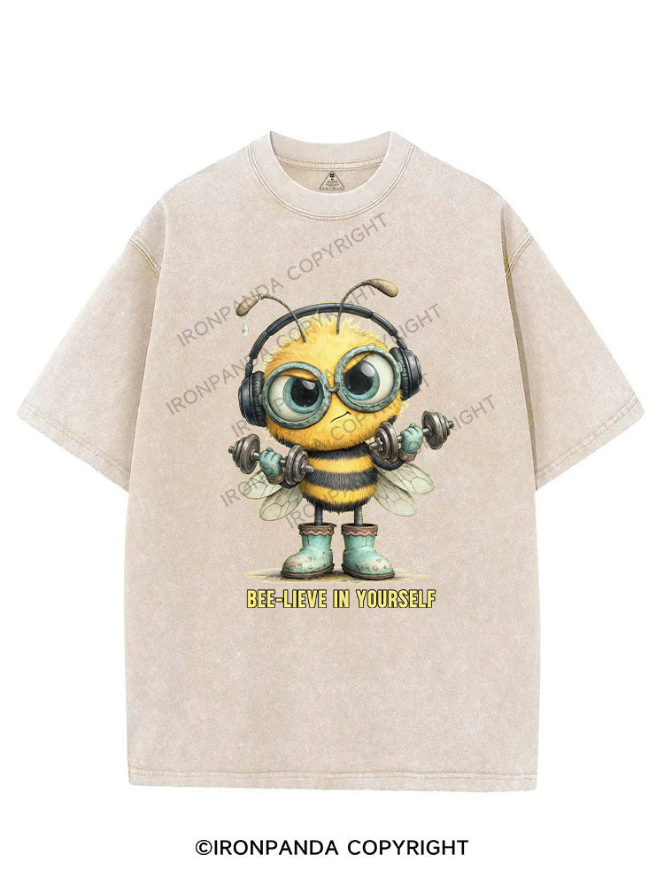 BEE-LIEVE IN YOURSELF VINTAGE GYM SHIRT