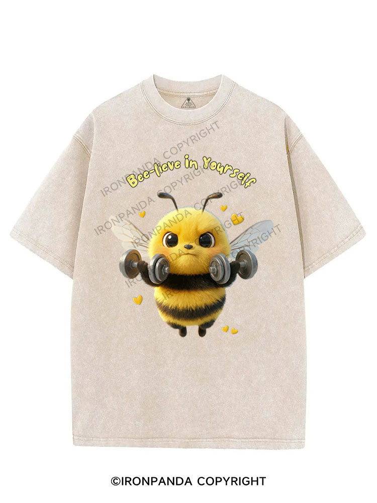 BEE-LIEVE IN YOURSELF VINTAGE GYM SHIRT
