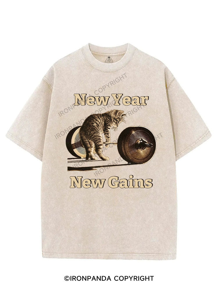 New Year, New Gains VINTAGE GYM SHIRT