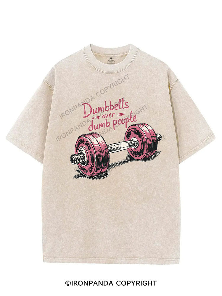 Dumbbells over dumb people VINTAGE GYM SHIRT
