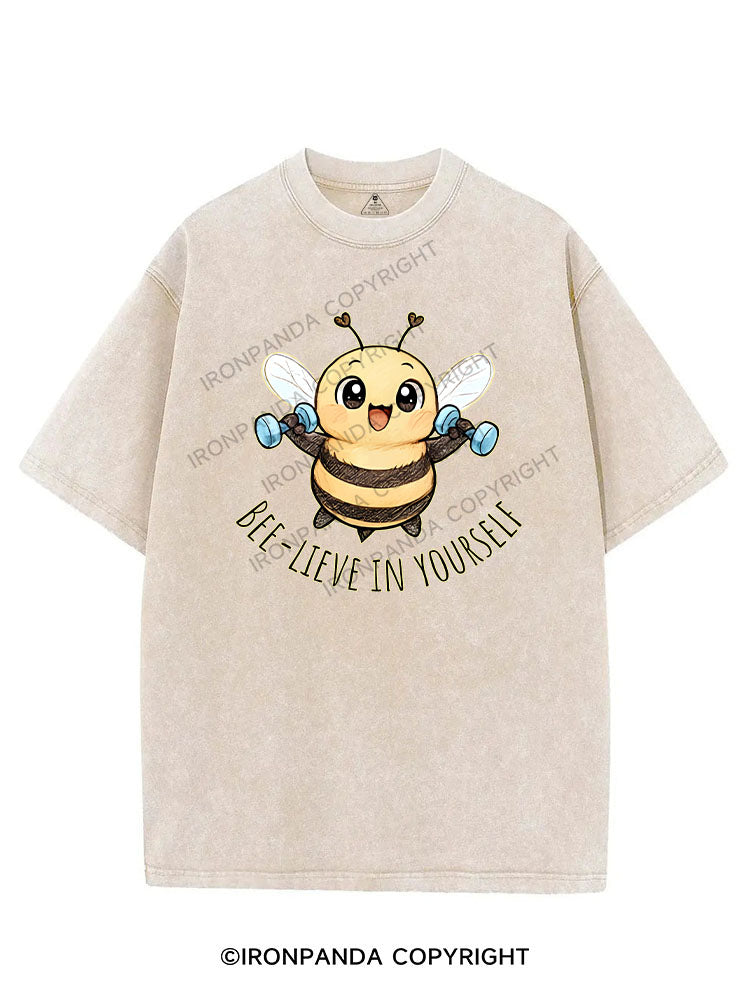 BEE-LIEVE IN YOURSELF VINTAGE GYM SHIRT