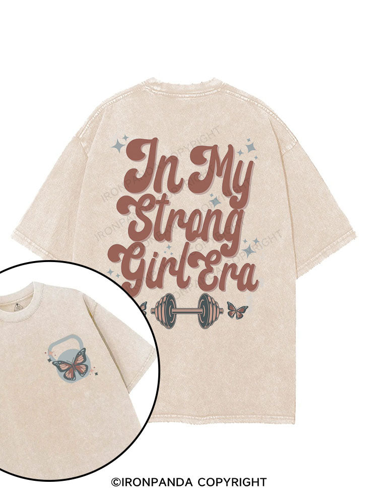 In My Strong Girl Era printed Gym Shirt
