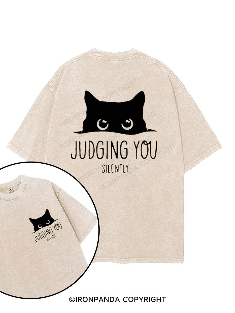 Judging You Silently printed Gym Shirt