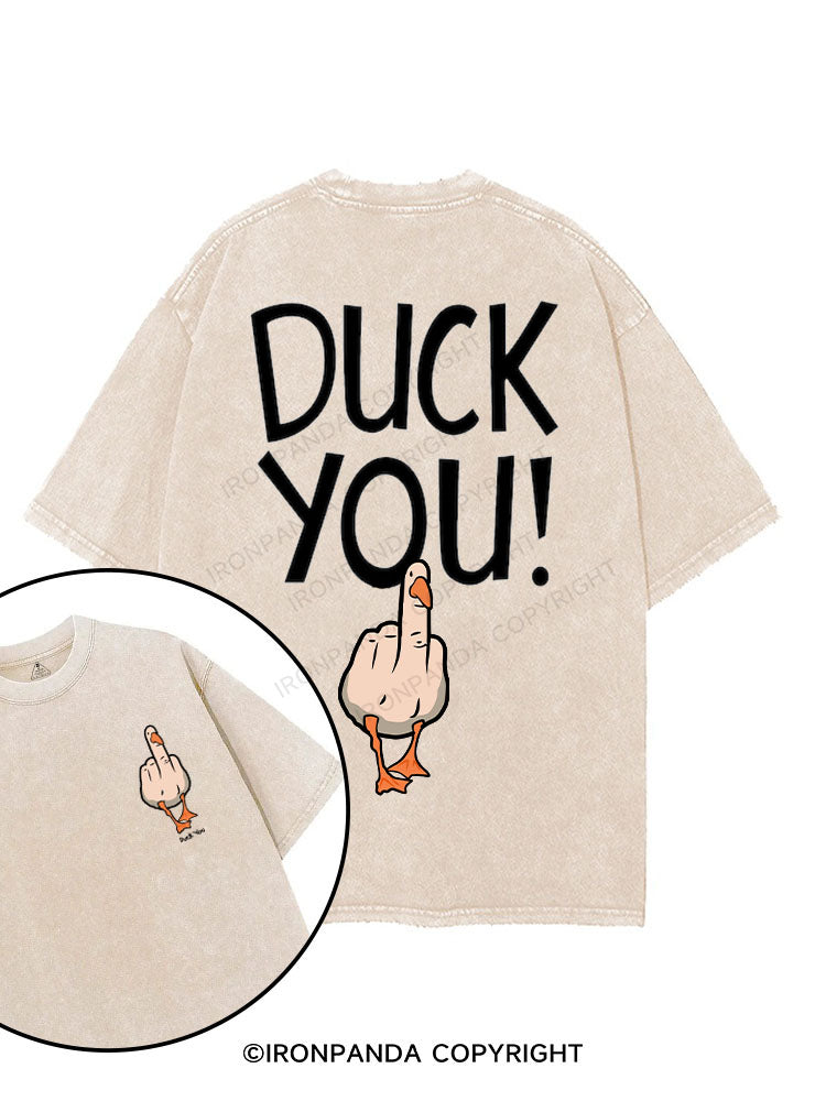 duck you printed Gym Shirt