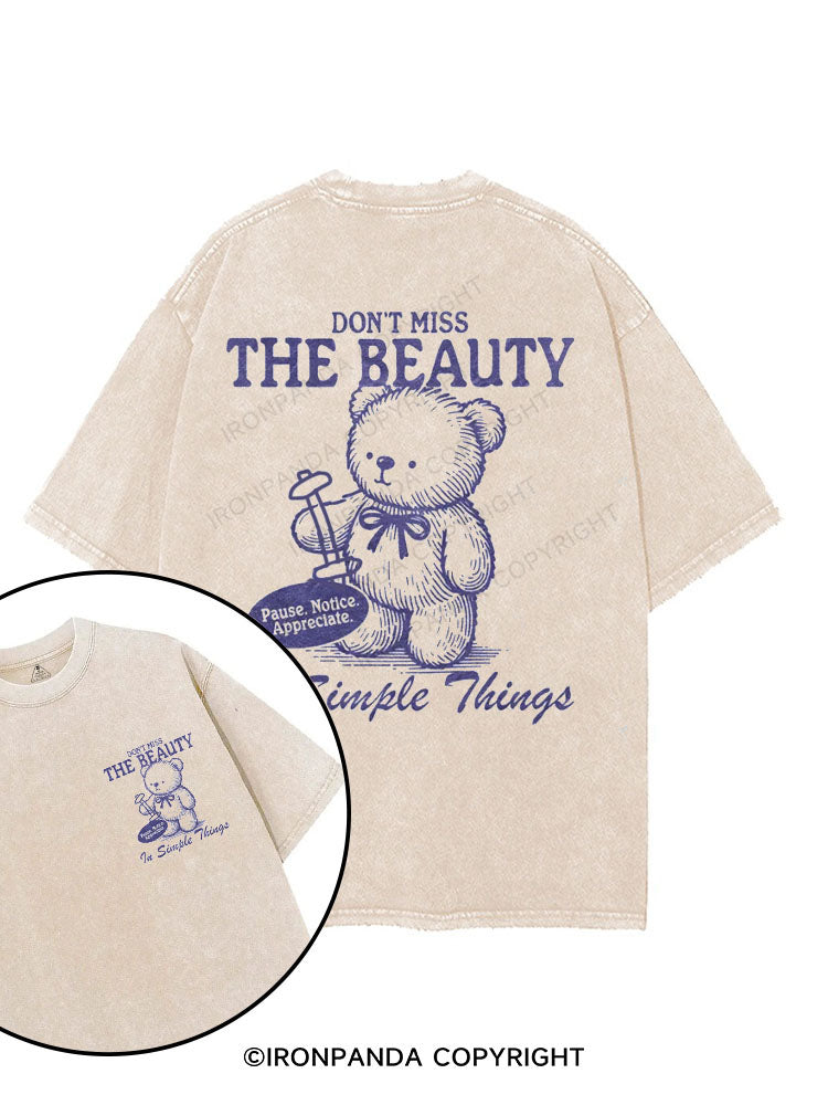 Don’t miss the beauty in simple things printed Gym Shirt