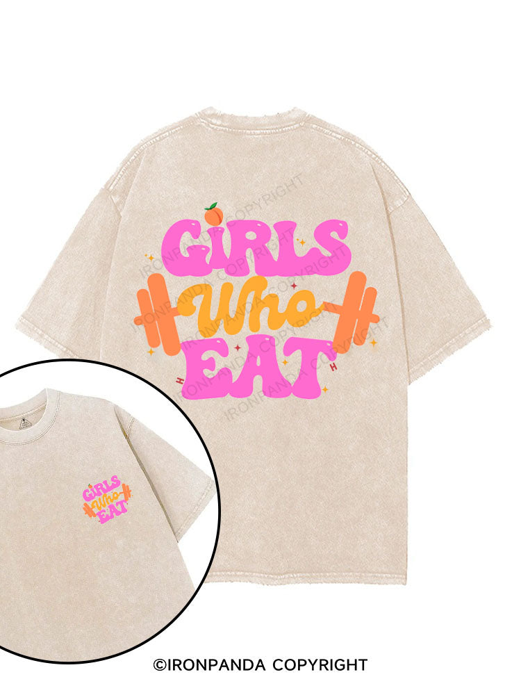 Girls Who Eat printed Gym Shirt