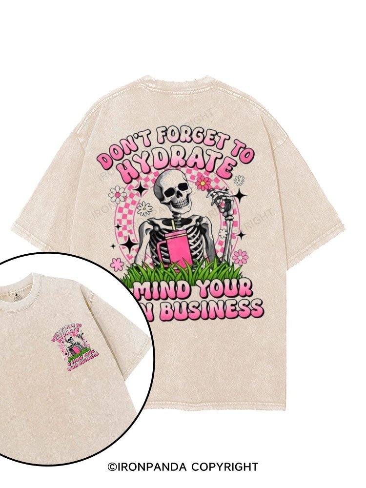 Don't forget to hydrate printed Gym Shirt