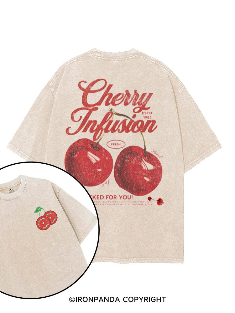 Cherry Infusion printed Gym Shirt