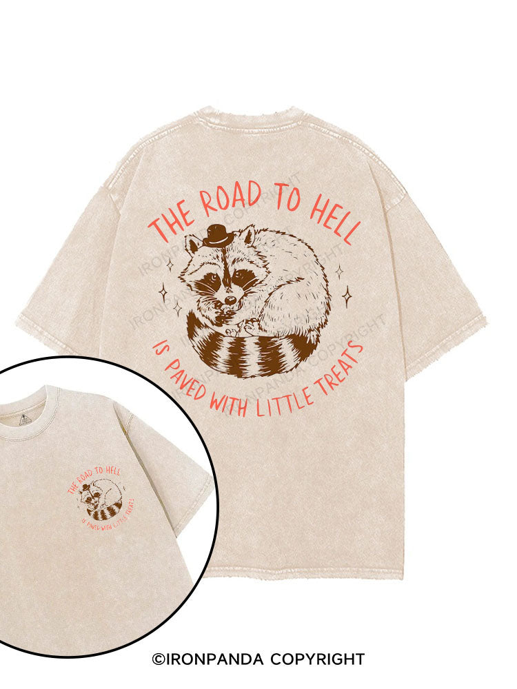 The road to hell is paved with little treats printed Gym Shirt
