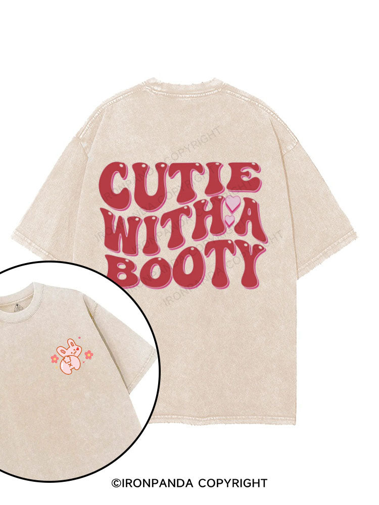 Cutie with a Booty printed Gym Shirt
