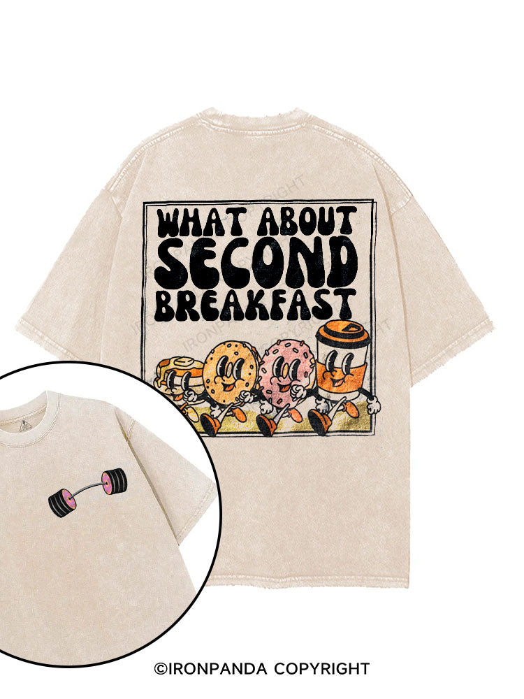 WHAT ABOUT SECOND BREAKFAST printed Gym Shirt
