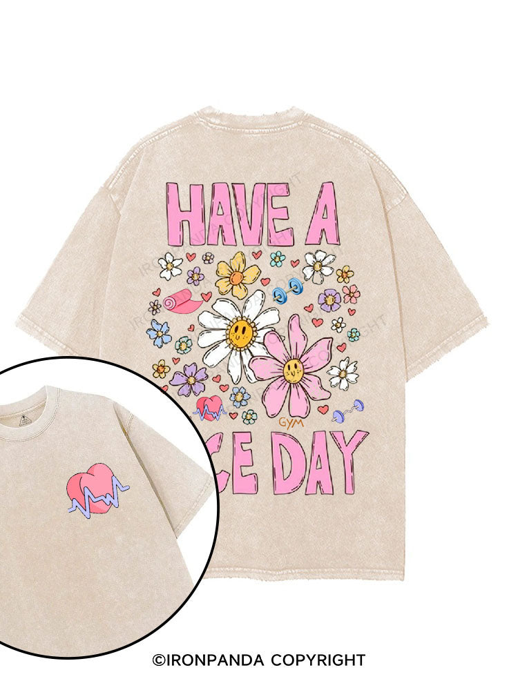 Have a Nice Day printed Gym Shirt