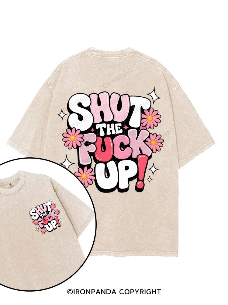 Shut the fuck up! printed Gym Shirt