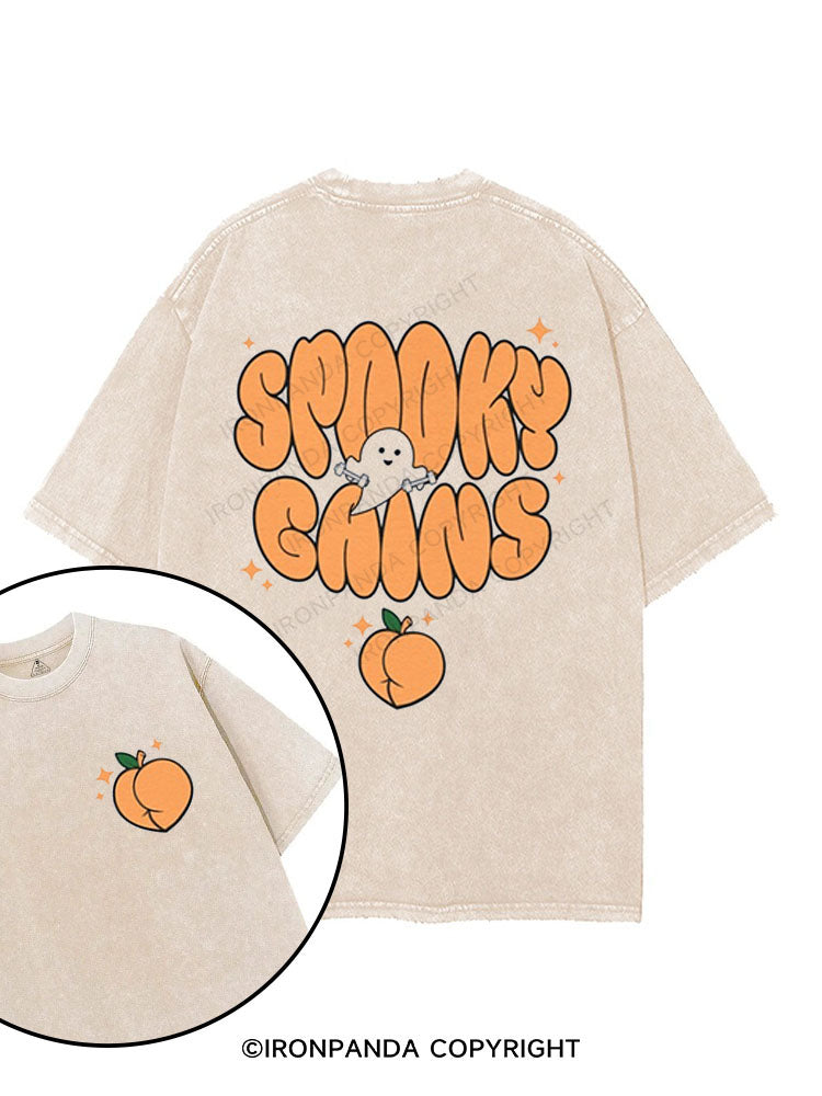 Spooky Gains printed Gym Shirt