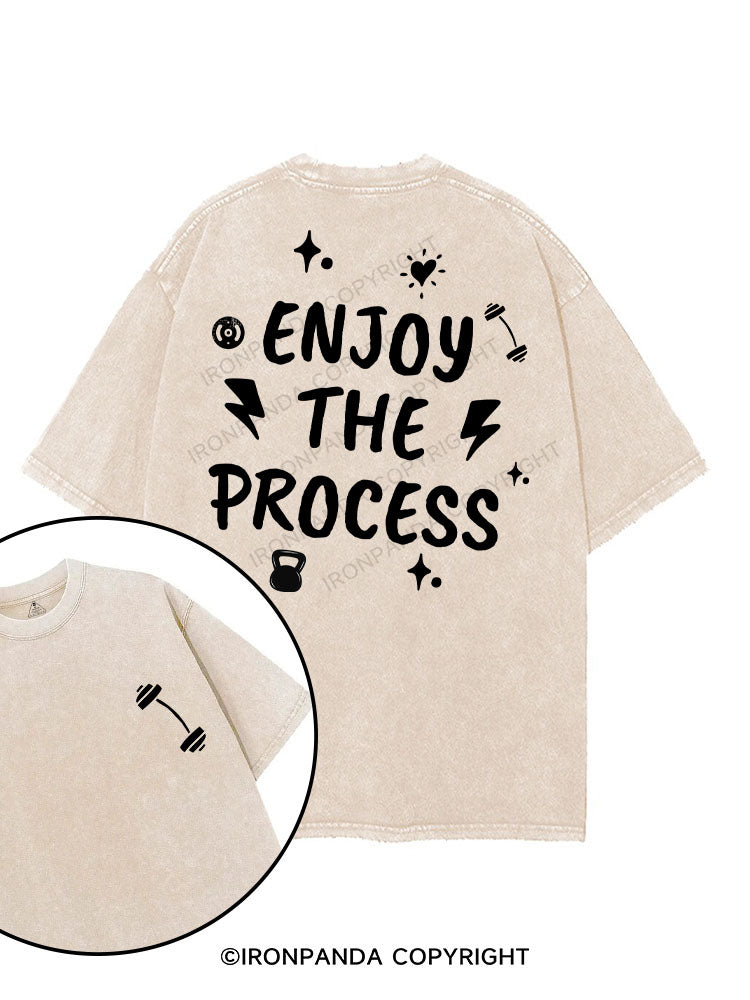 ENJOY THE PROCESS printed Gym Shirt