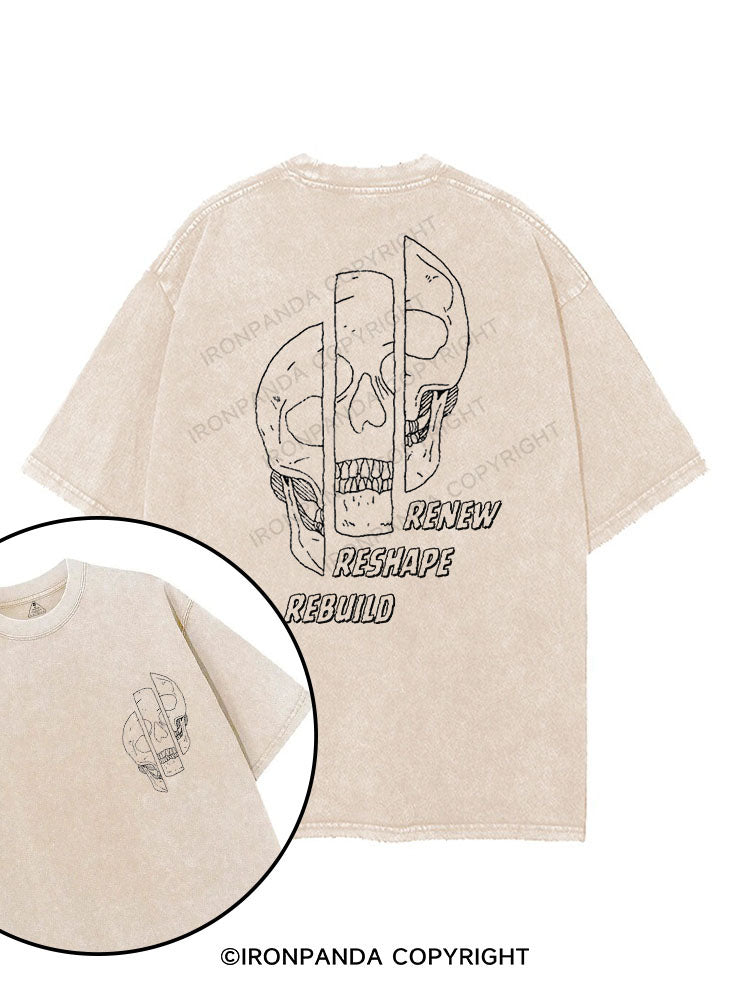 REBUILD RESHAPE RENEW printed Gym Shirt