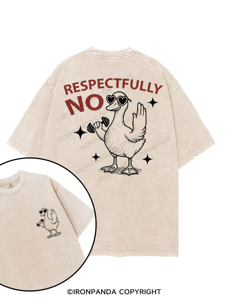 RESPECTFULLY NO printed Gym Shirt