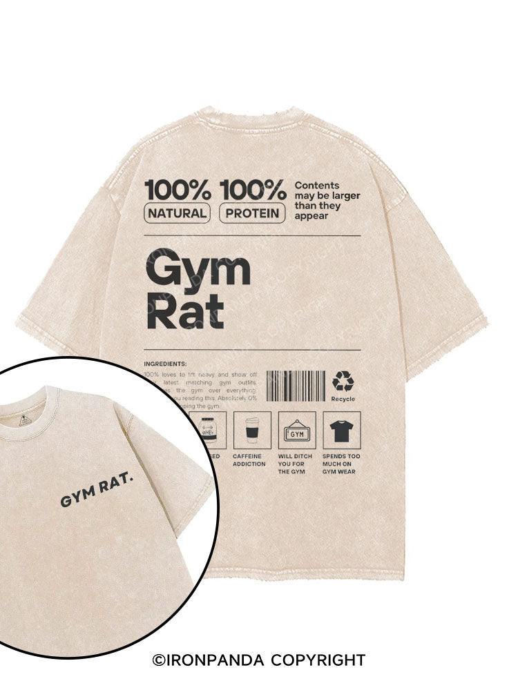 GYM RAT printed Gym Shirt