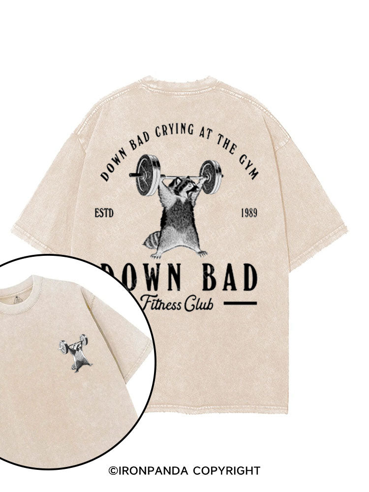 DOWN BAD FITNESS CLUB printed Gym Shirt