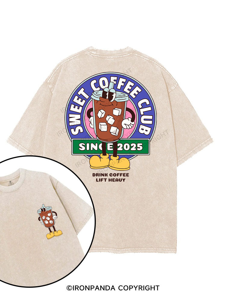 SWEET COFFEE CLUB DRINK COFFEE LIFT HEAVY printed Gym Shirt
