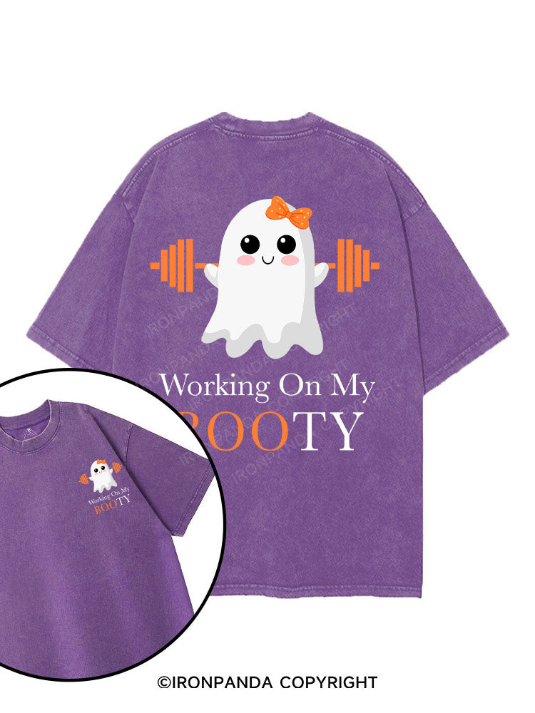 Working on my Booty printed Gym Shirt