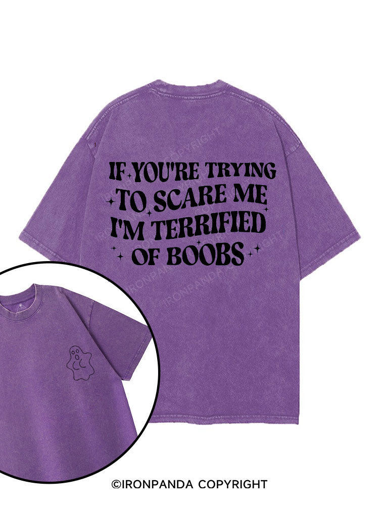 IF YOU’RE TRYING TO SCARE ME printed Gym Shirt