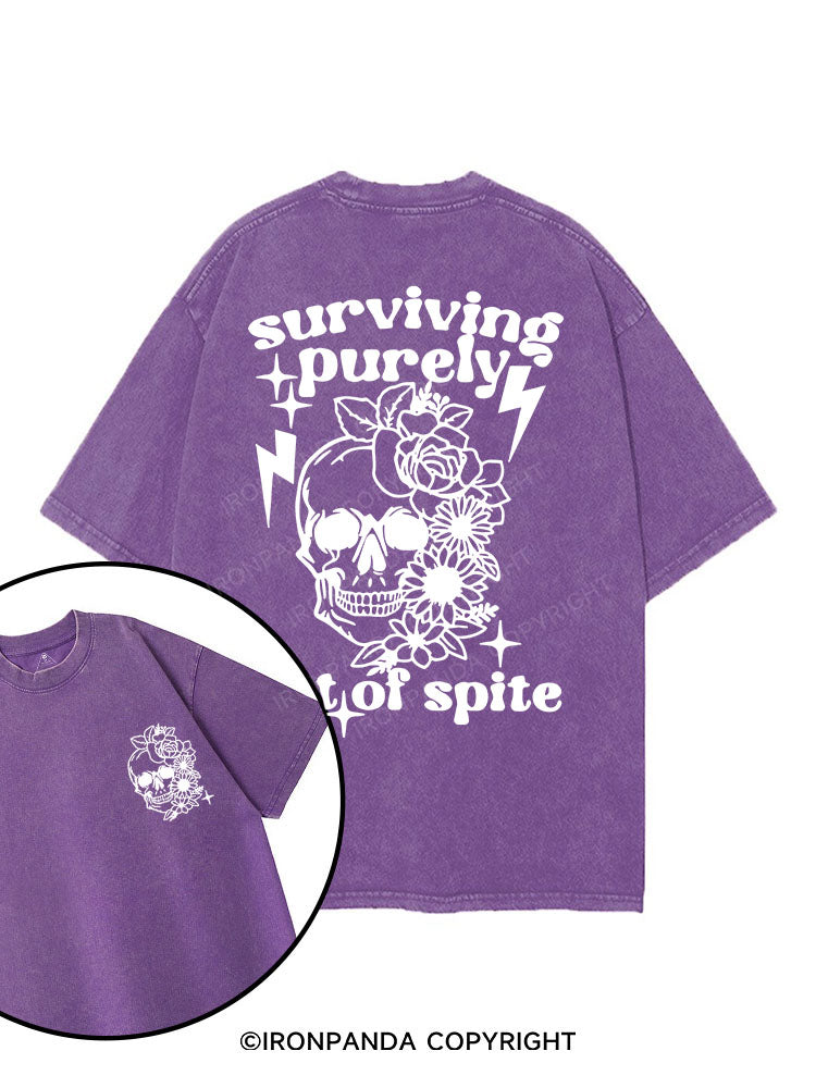 SURVIVING PURELY OUT OF SPITE printed Gym Shirt
