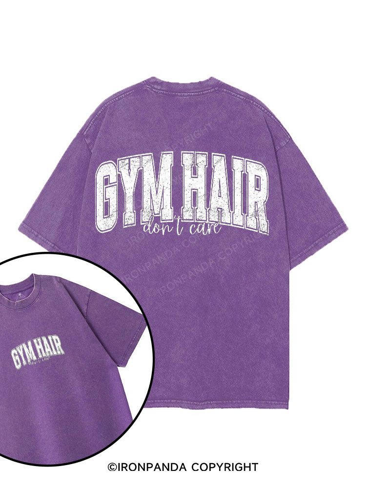 GYM HAIR, don't care printed Gym Shirt