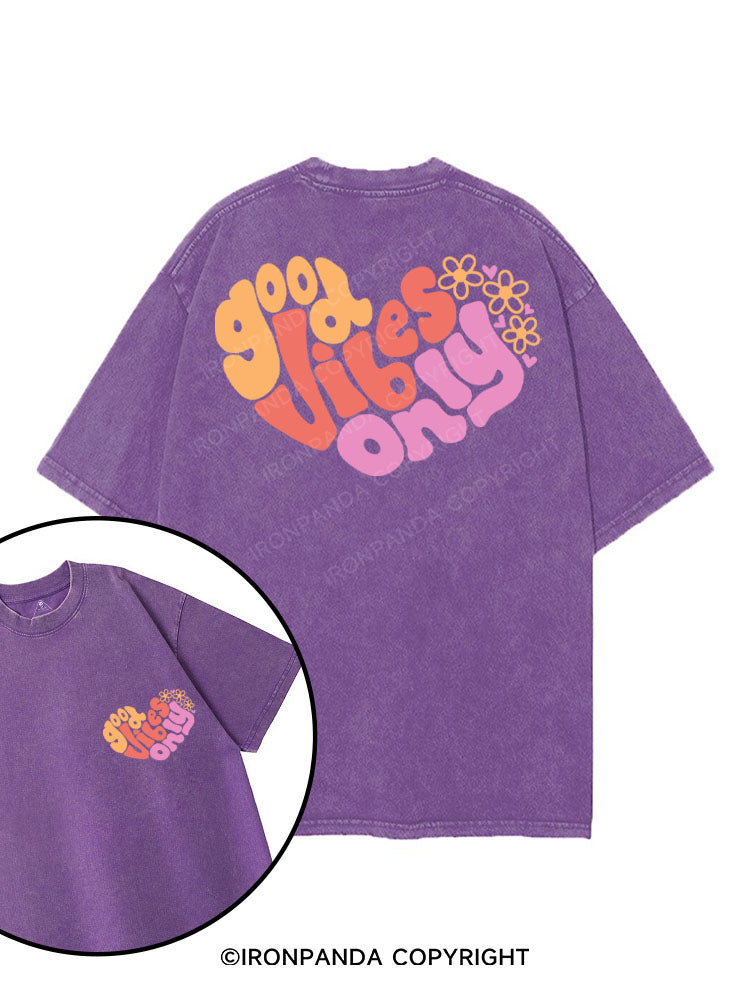 GOOD VIBES ONLY printed Gym Shirt