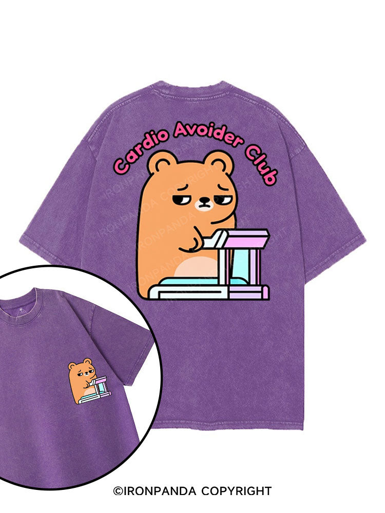 CARDIO AVOIDER CLUB printed Gym Shirt