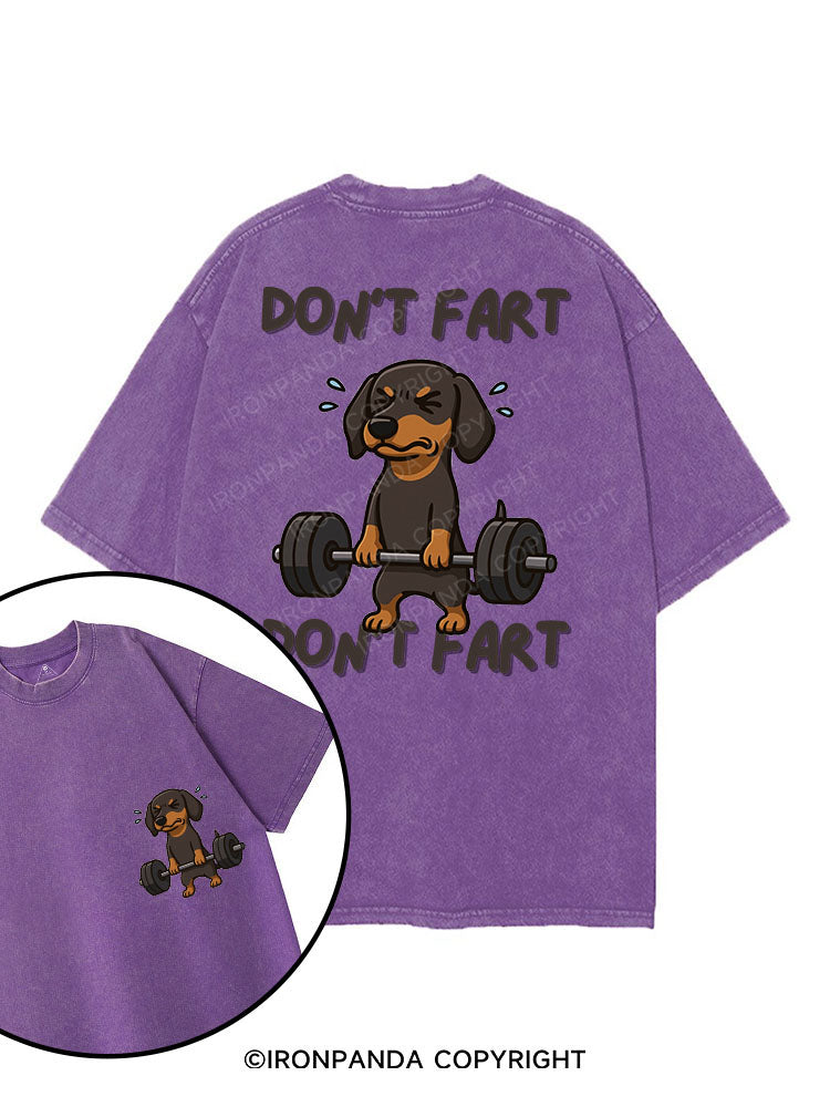 DON'T FART DON'T FART printed Gym Shirt