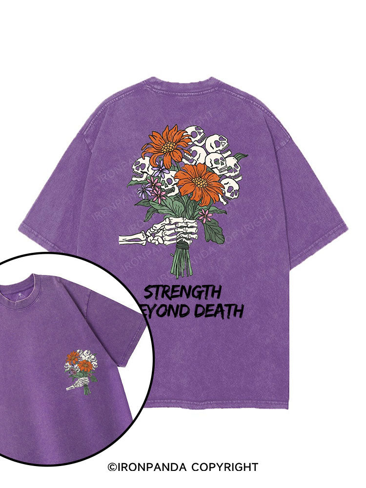 STRENGTH BEYOND DEATH printed Gym Shirt