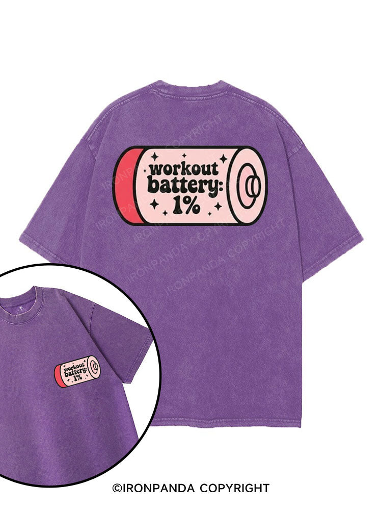 WORKOUT BATTERY 1% printed Gym Shirt