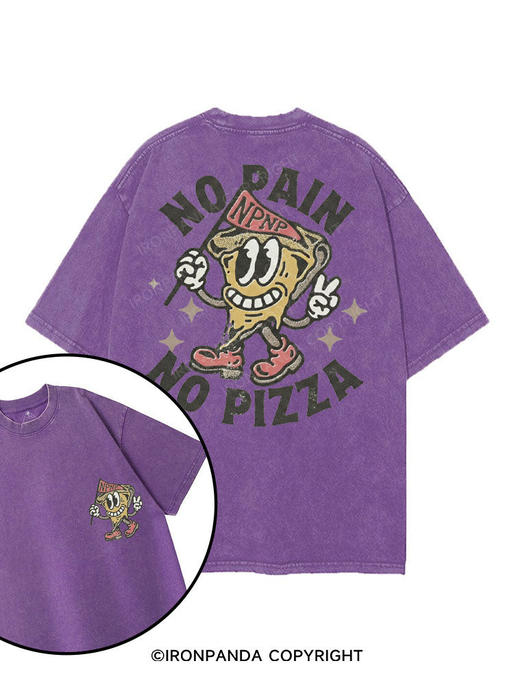 NO PAIN NO PIZZA printed Gym Shirt