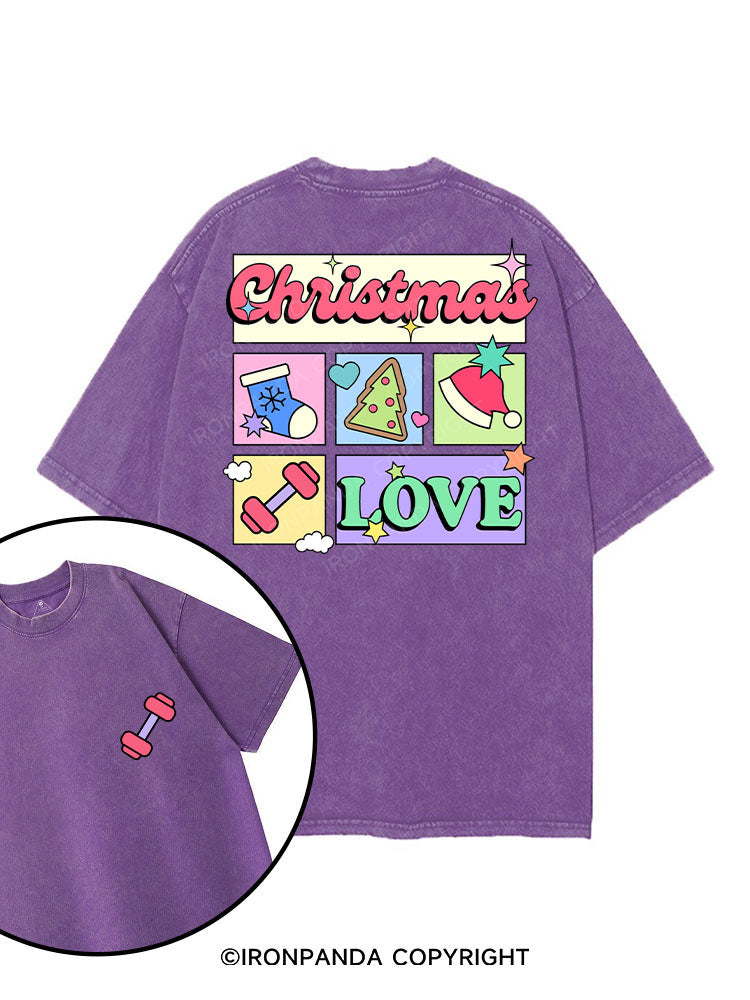 CHRISTMAS LOVE printed Gym Shirt