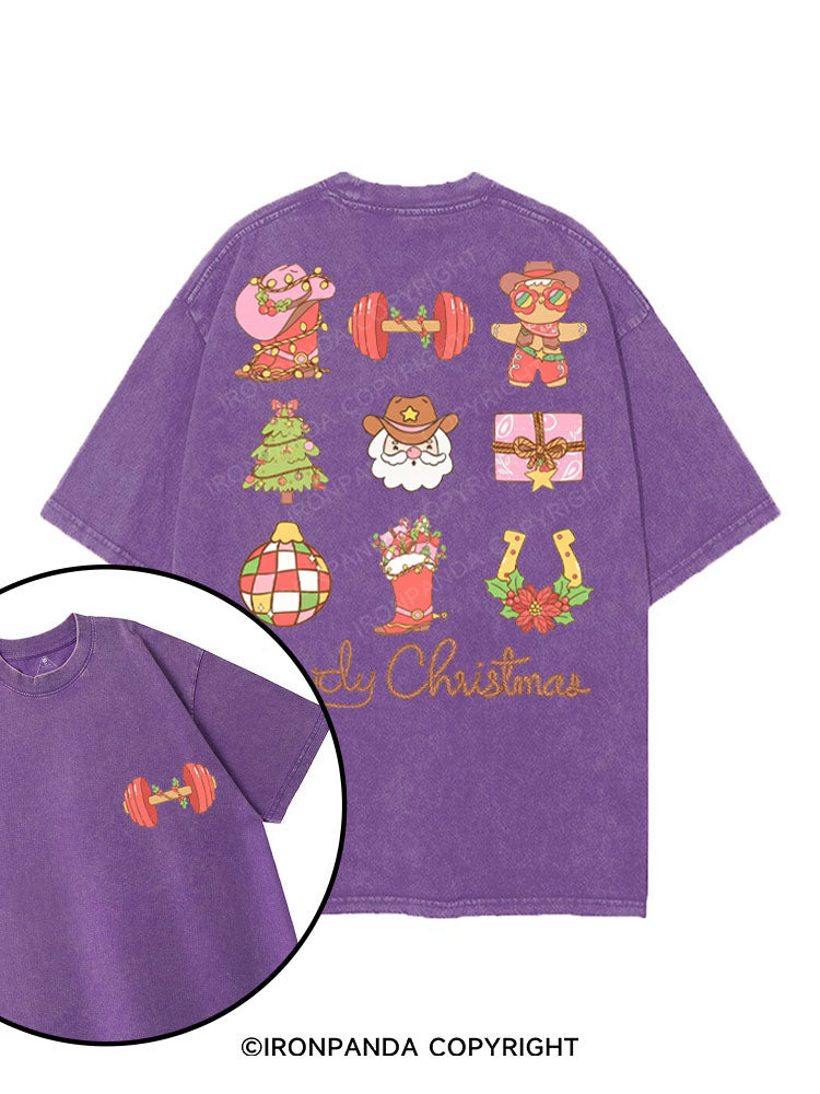 HOWDY CHRISTMAS printed Gym Shirt