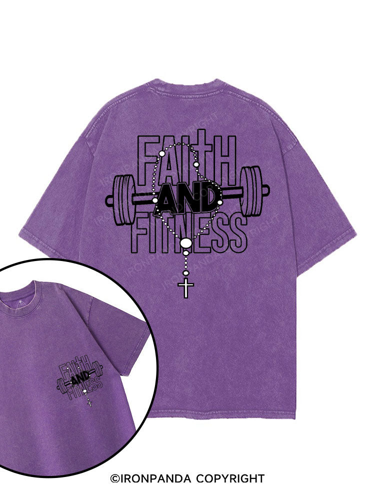 FAITH AND FITNESS printed Gym Shirt