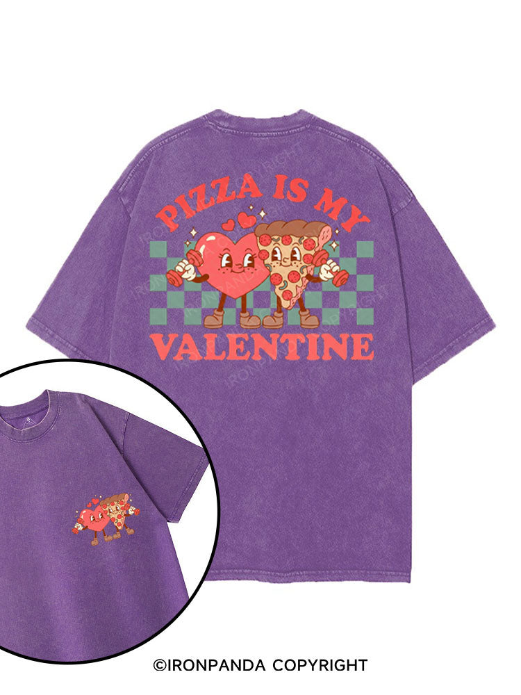 PIZZA IS MY VALENTINE printed Gym Shirt