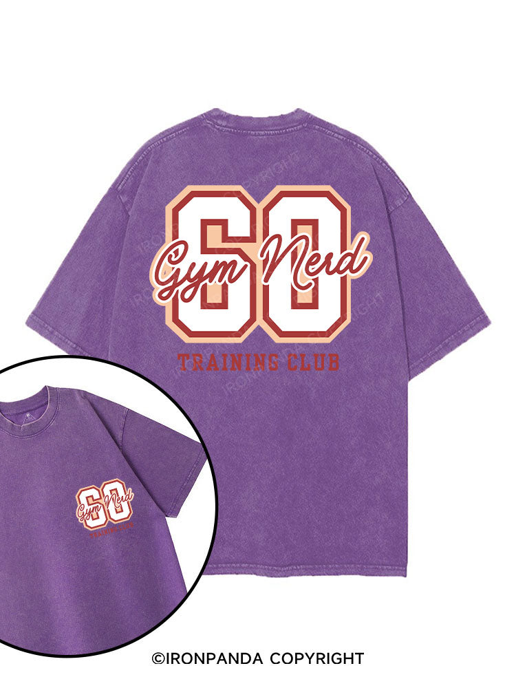 GYM NERD TRAINING CLUB printed Gym Shirt
