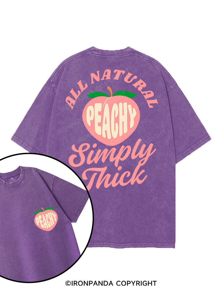 ALL NATURAL SIMPLY THICK printed Gym Shirt