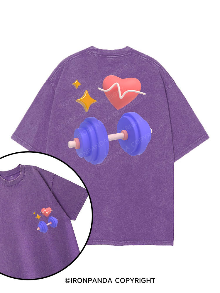 HEARTFELT GAINS printed Gym Shirt