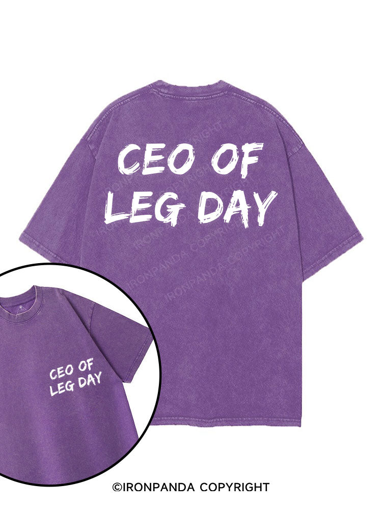 CEO OF LEG DAY printed Gym Shirt